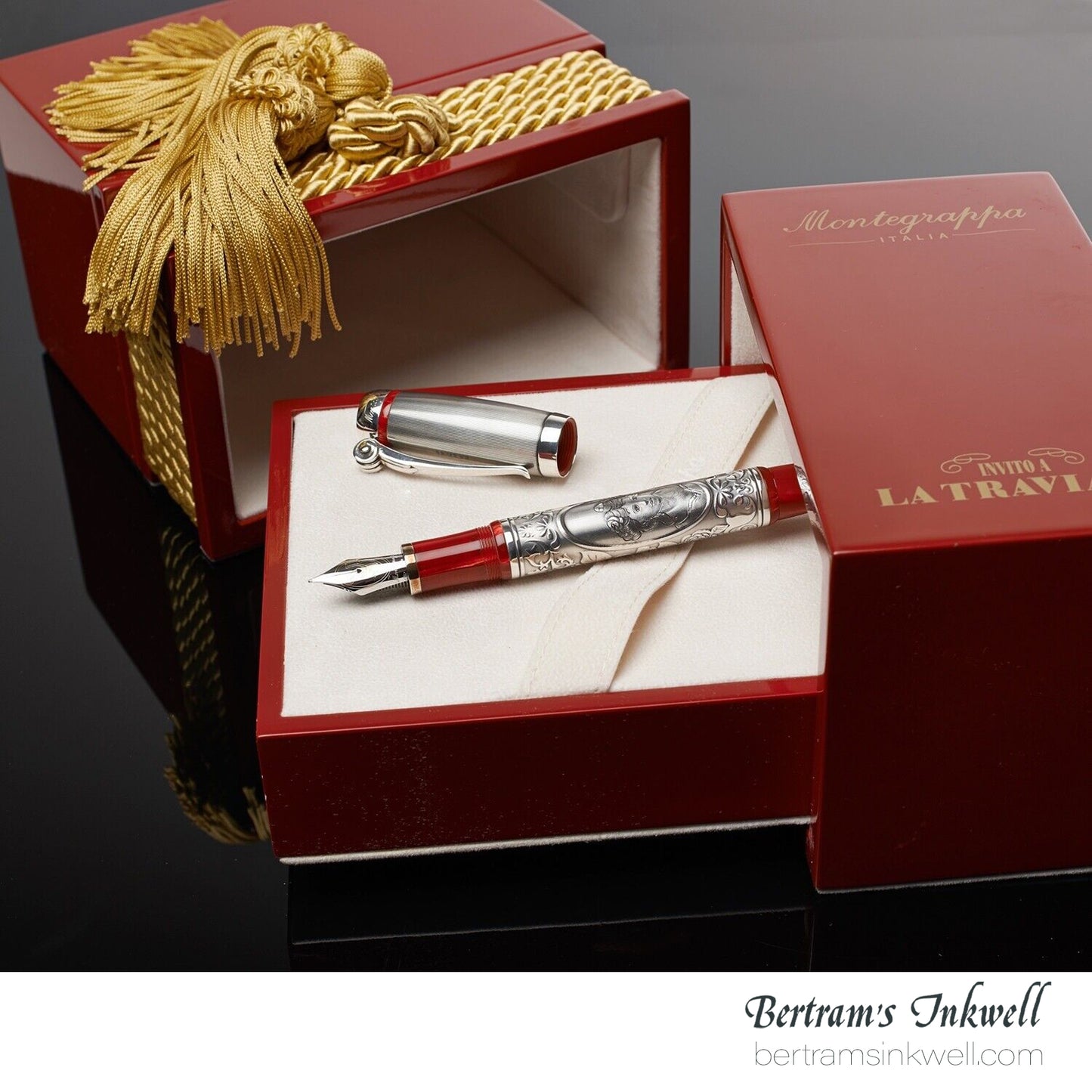 Montegrappa Invito a La Traviata Sterling Silver Limited Edition Fountain Pen ISETN3S0, 2010