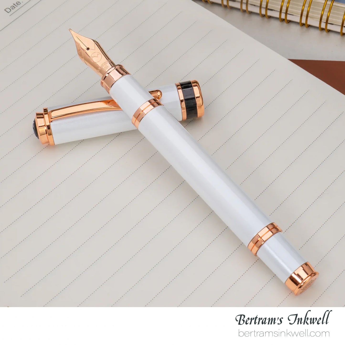 Monteverde Innova 2026 Color of The Year Cloud Dancer Rosegold Trim Limited Edition Fountain Pen Set