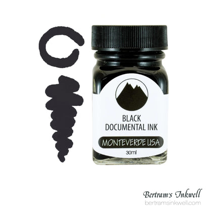 Monteverde USA Core Documental Black Fountain Pen Ink Bottle (30 ml)