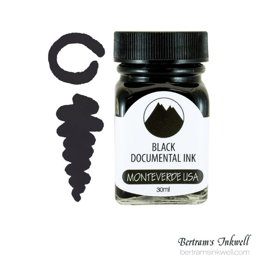 Monteverde USA Core Documental Black Fountain Pen Ink Bottle (30 ml)