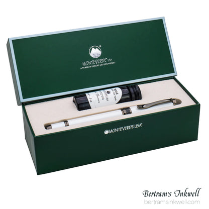 Monteverde Innova 2026 Color of The Year Cloud Dancer Gunmetal Limited Edition Fountain Pen Set