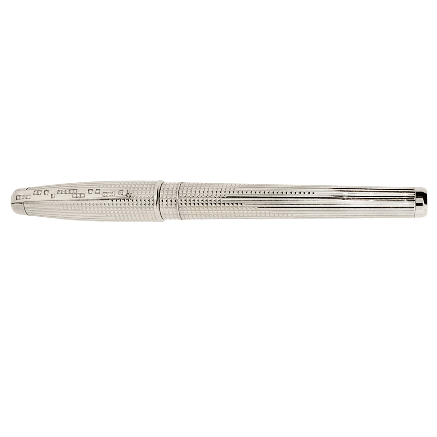 S.T. Dupont Olympio Extra Large Palladium & Diamond Fountain Pen 481675M, 2011