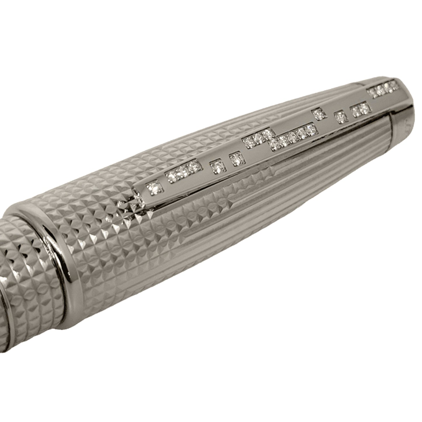 S.T. Dupont Olympio Extra Large Palladium & Diamond Fountain Pen 481675M, 2011