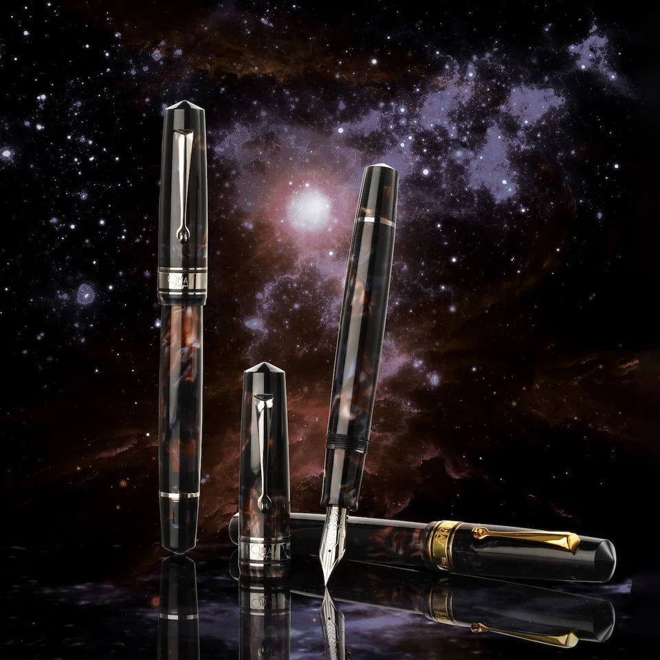 Omas Bologna Galassia Black Ruthenium Trim Fountain Pen