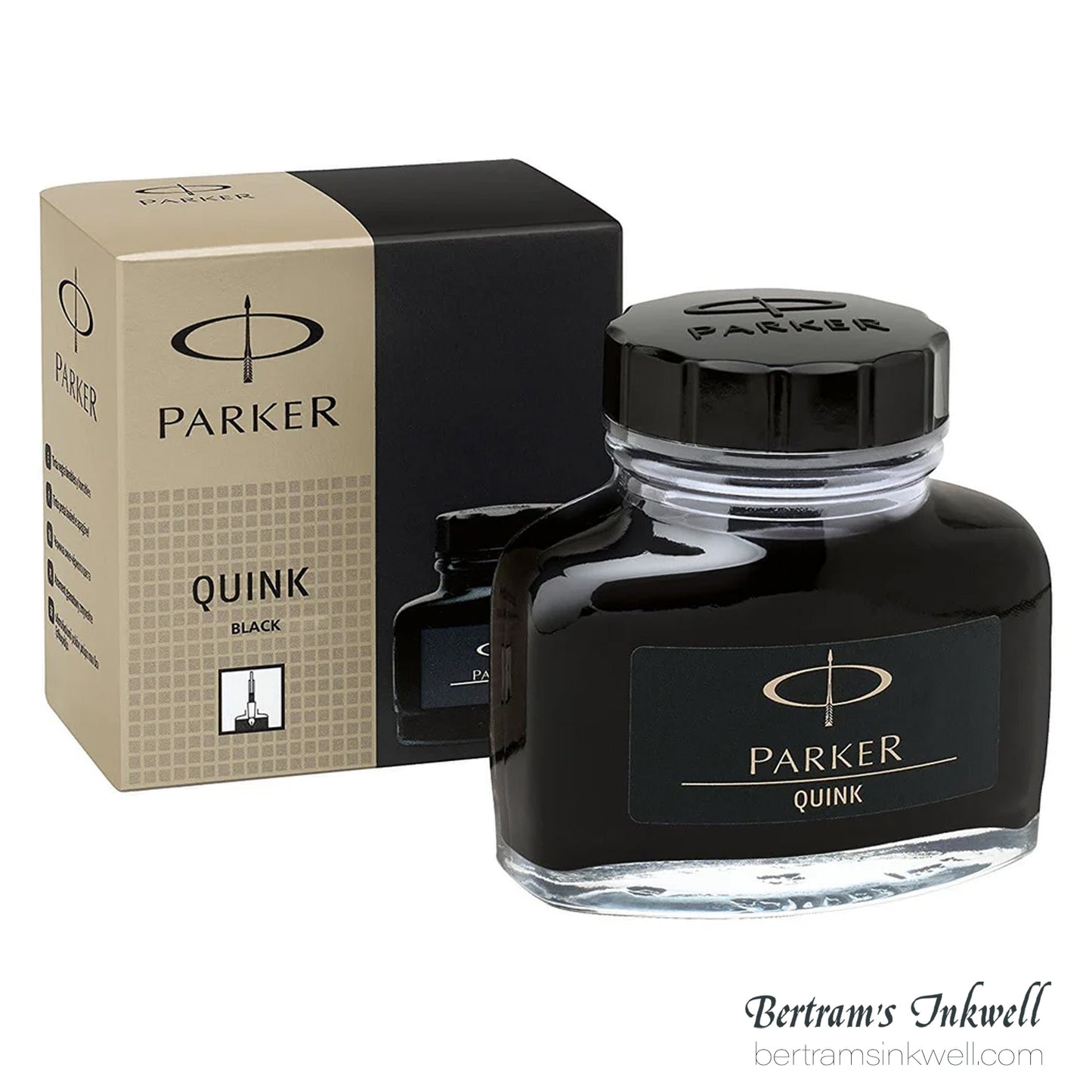 Parker Quink Permanent Black Bottled Ink