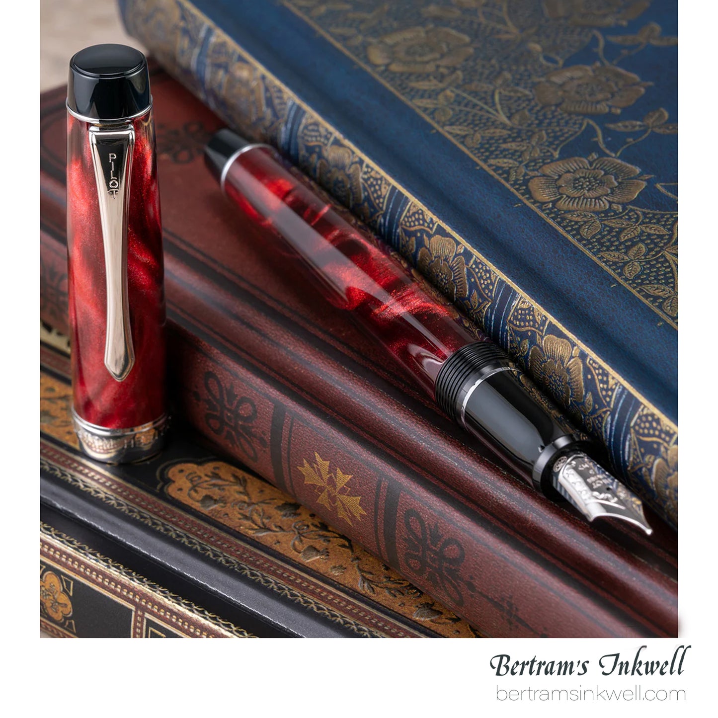Pilot Custom Heritage SE Marble Red with Silver Trim Fountain Pen