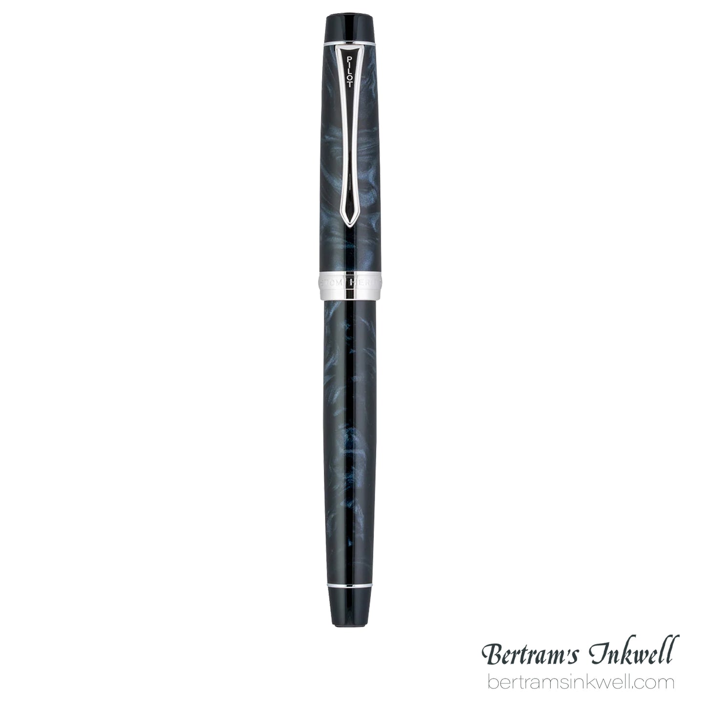Pilot Custom Heritage SE Marble Black with Silver Trim Fountain Pen