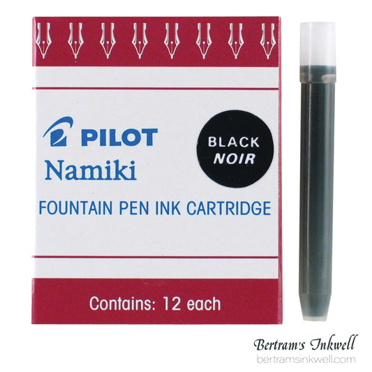 Pilot Namiki Black Ink Cartridges - Pack of 12