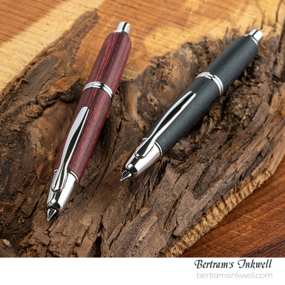 Pilot Vanishing Point Black Birchwood Fountain Pen