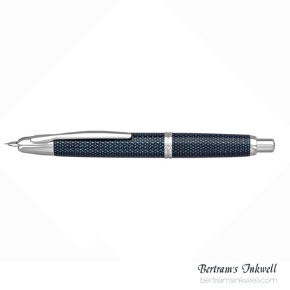 Pilot Vanishing Point Blue Carbonesque and Rhodium Accents Fountain Pen