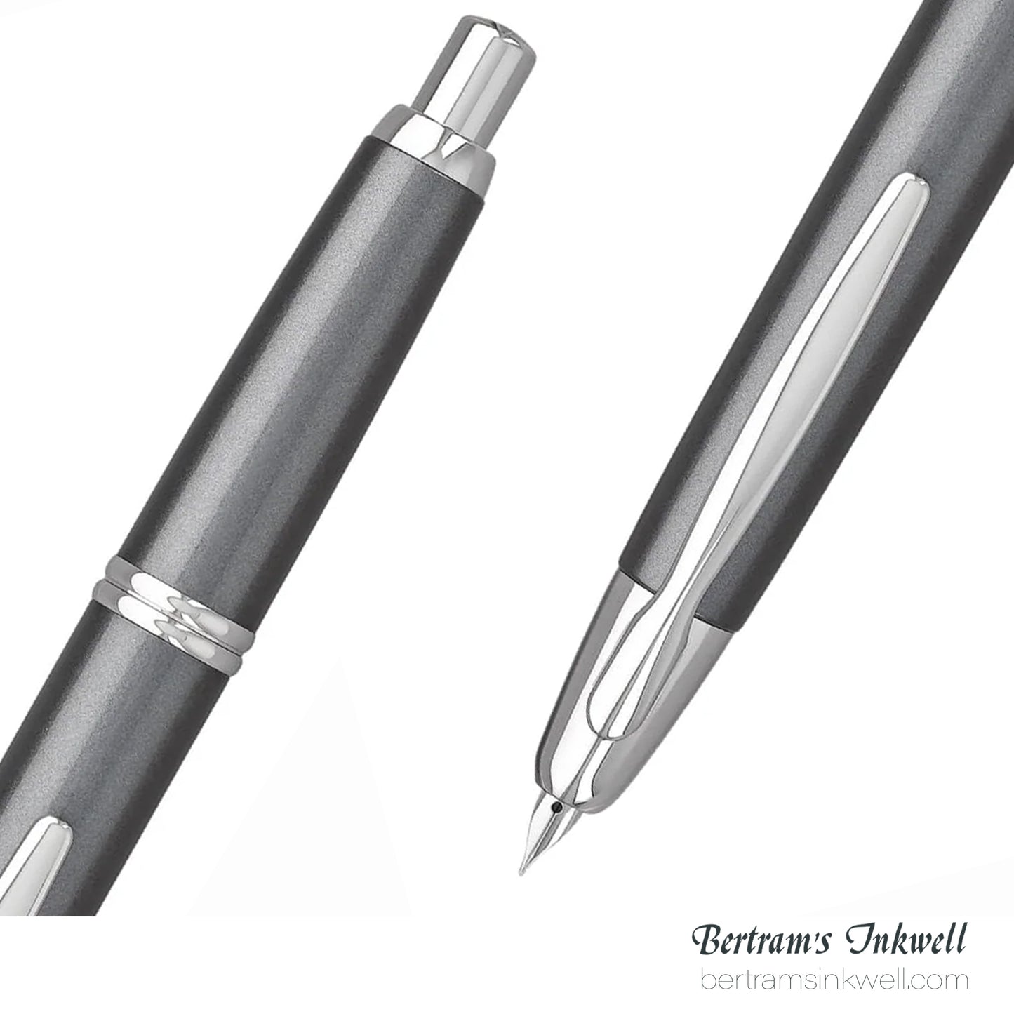 Pilot Vanishing Point Gunmetal Gray with Rhodium Accents Fountain Pen