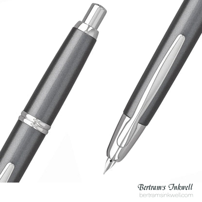 Pilot Vanishing Point Gunmetal Gray with Rhodium Accents Fountain Pen