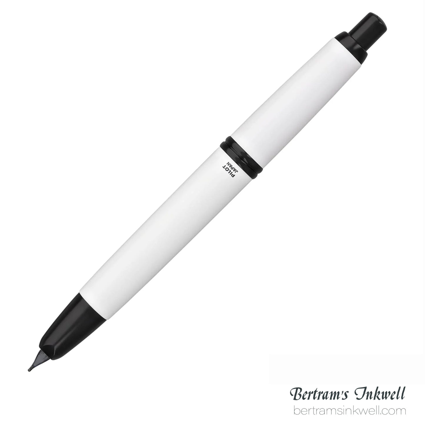 Pilot Vanishing Point White Black Matte Trim Fountain Pen