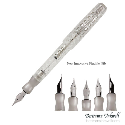 Pineider Honeycomb Sugar White Fountain Pen Limited Edition PP11701, 2018