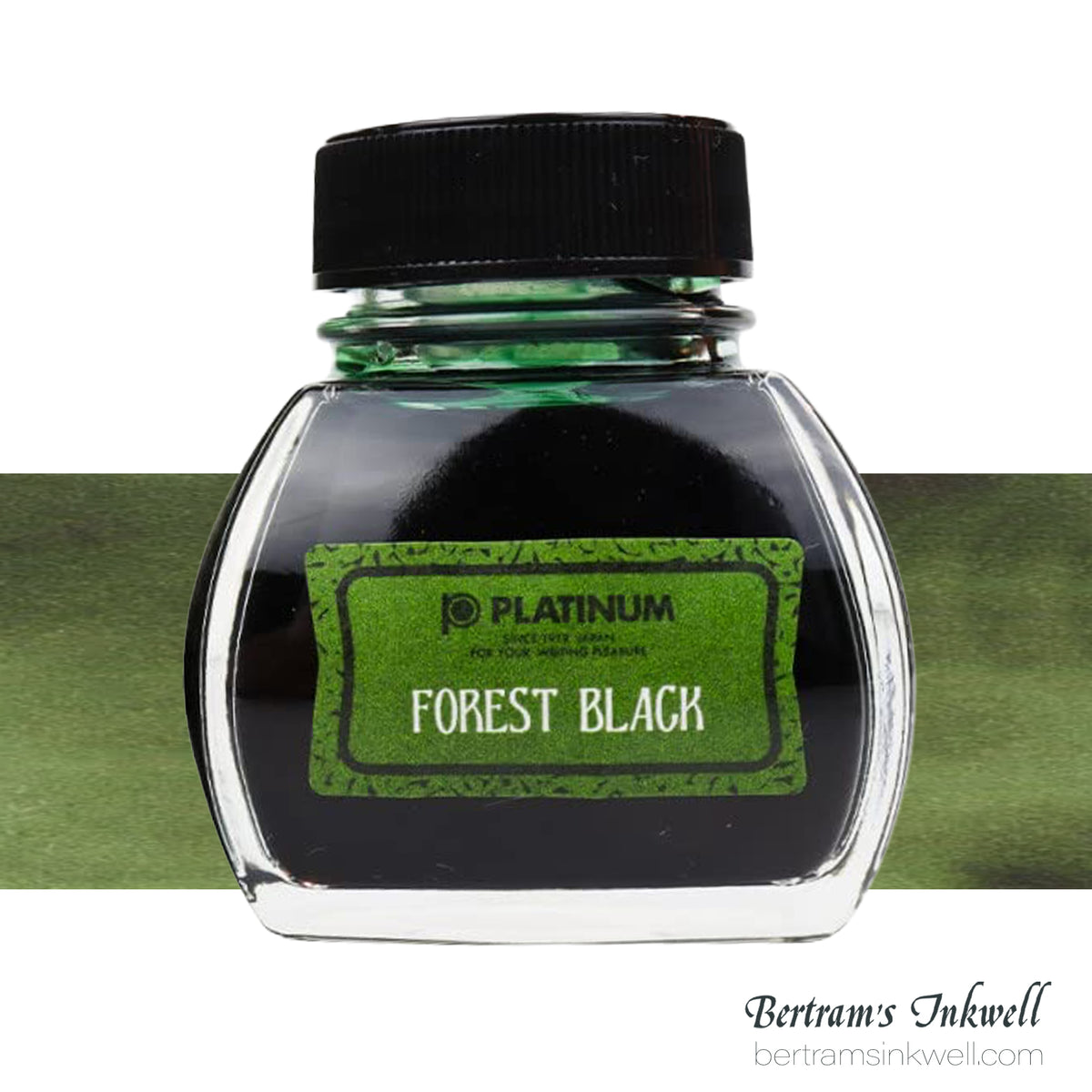 Platinum Premium Classic Forest Black Fountain Pen Bottled Ink 60ml