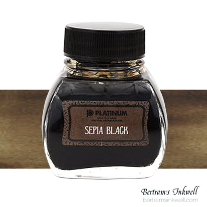 Platinum Premium Classic Sepia Black Fountain Pen Bottled Ink 60ml