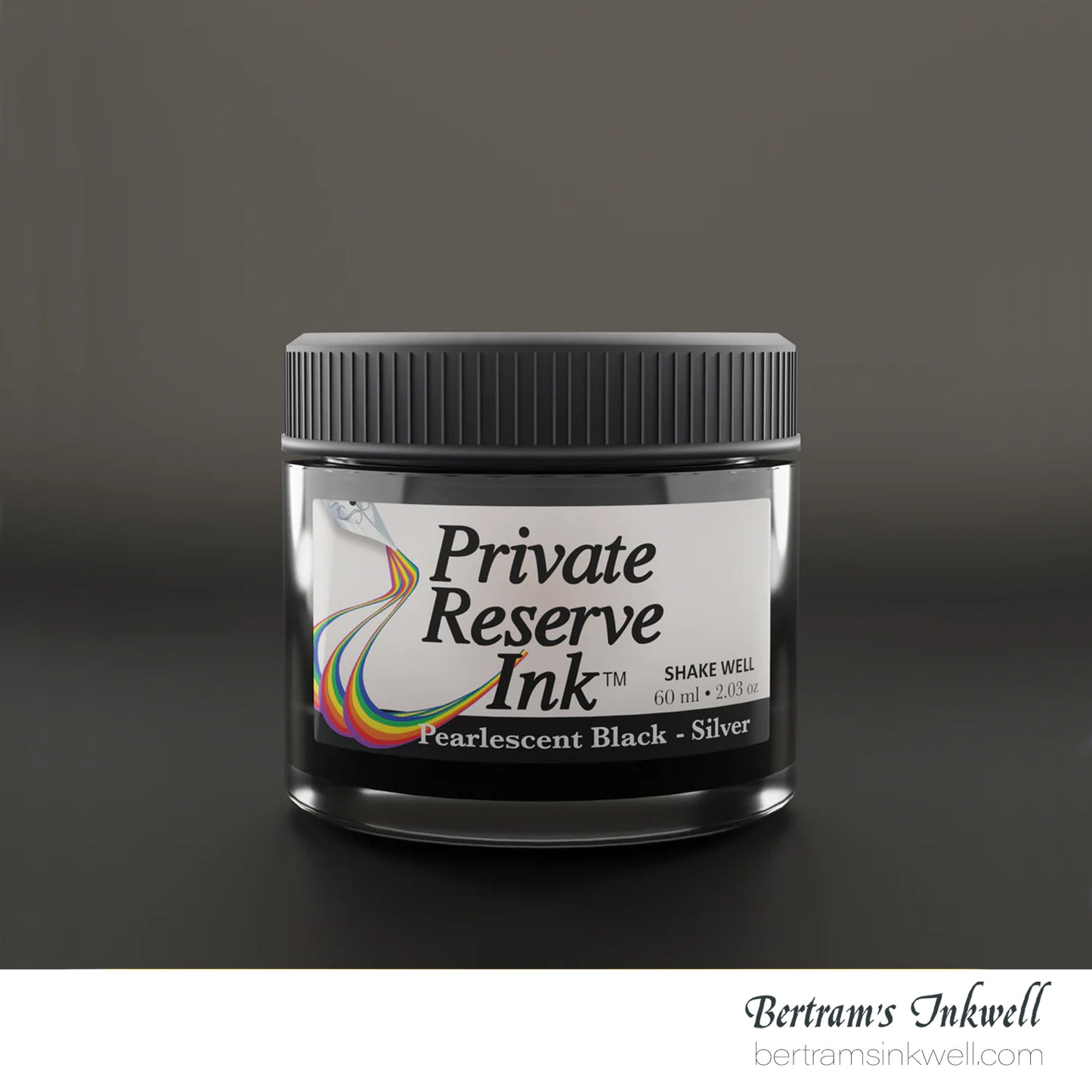 Private Reserve Ink Pearlescent Black-Silver Bottled Ink 60 ml