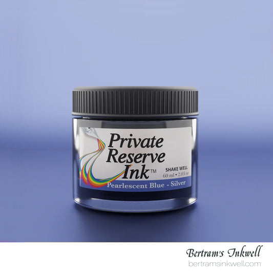 Private Reserve Ink Pearlescent Blue-Silver Bottled Ink 60 ml