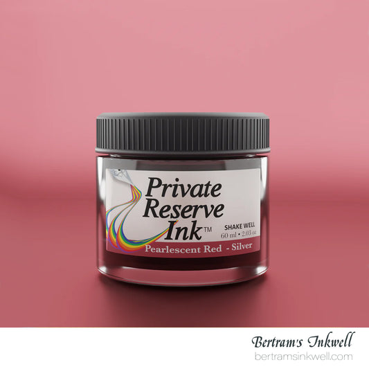 Private Reserve Ink Pearlescent Red-Silver Bottled Ink 60 ml