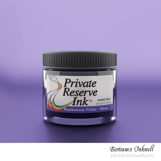 Private Reserve Ink Pearlescent Violet-Silver Bottled Ink 60 ml