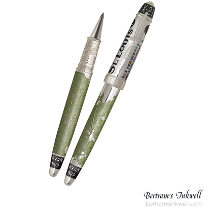 David Oscarson Spirit of St. Louis Rollerball - Charles Lindbergh Sea Green