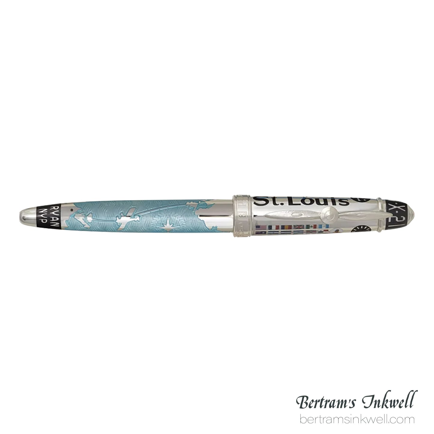 David Oscarson Spirit of St. Louis Fountain Pen - Charles Lindbergh Sky Blue