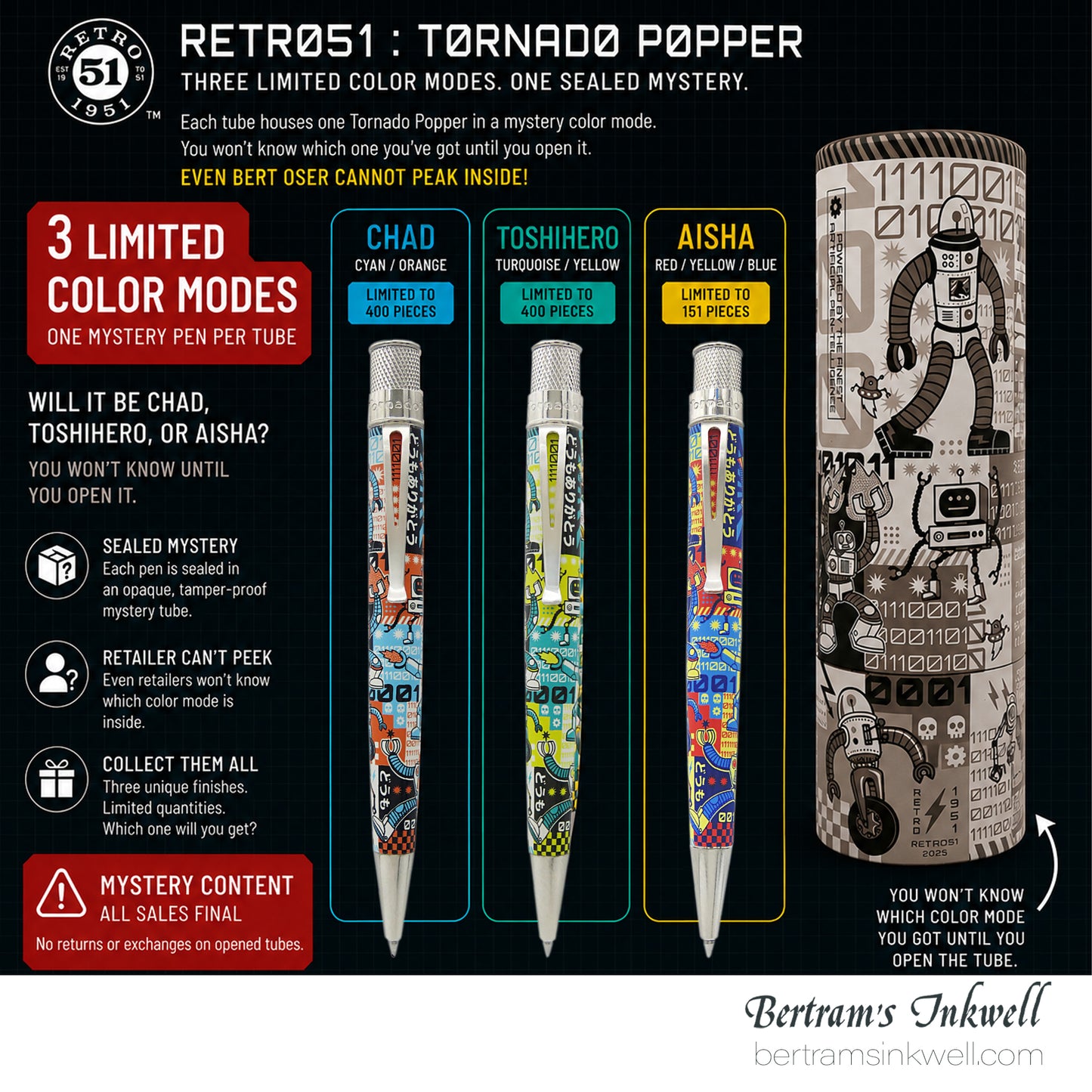 Retro 51 Tornado™ Popper Roboto1™ Limited Edition Rollerball