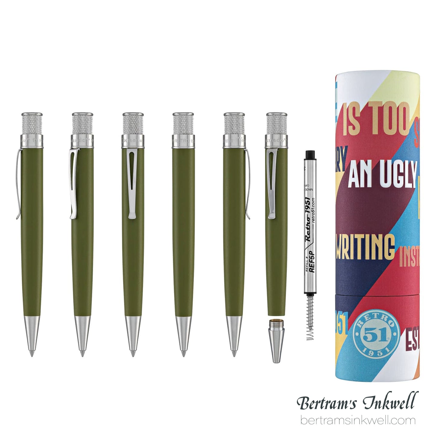 Retro 51 Tornado™ Seasonal Touch Juniper Green Retractable Rollerball