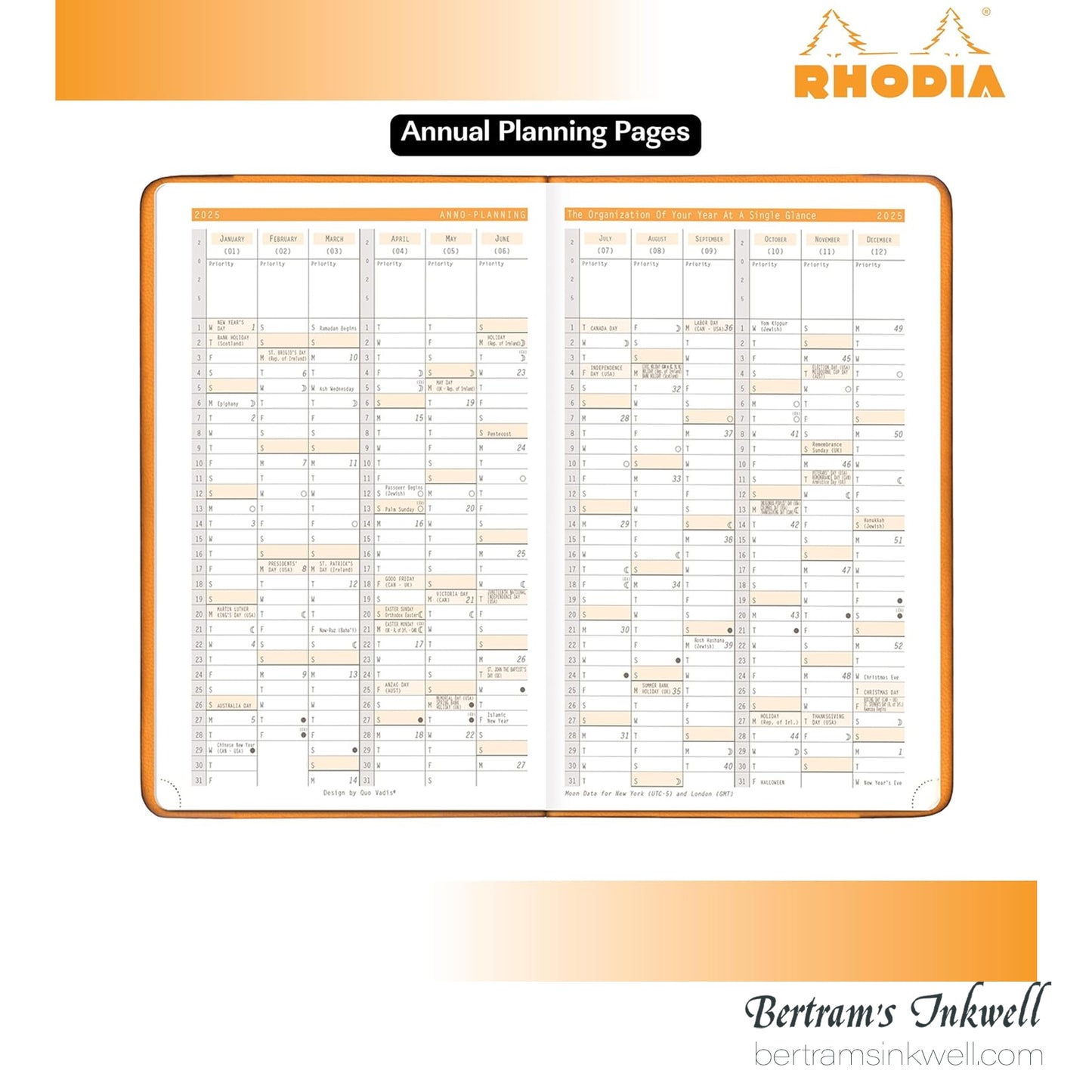 Rhodia 2026 Webplanner Notebook - Black cover