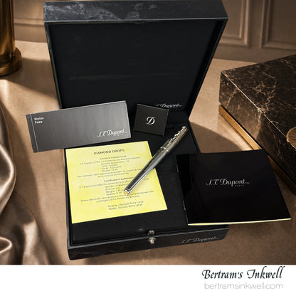 S.T. Dupont Olympio Extra Large Palladium & Diamond Fountain Pen 481675M, 2011