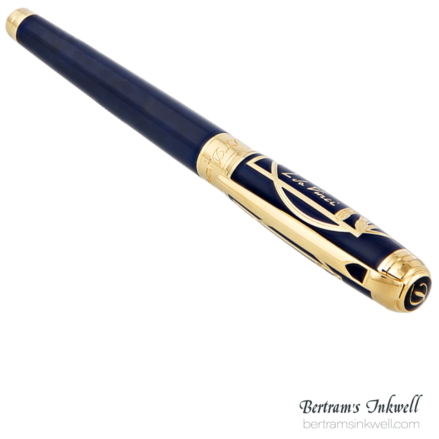 S.T. Dupont Line D Vitruvian Man Blue Lacquer Fountain Pen