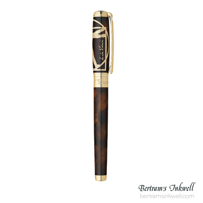S.T. Dupont Line D Vitruvian Man Brown Lacquer Fountain Pen