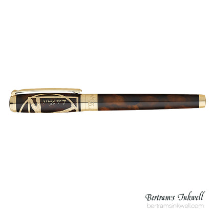 S.T. Dupont Line D Vitruvian Man Brown Lacquer Fountain Pen