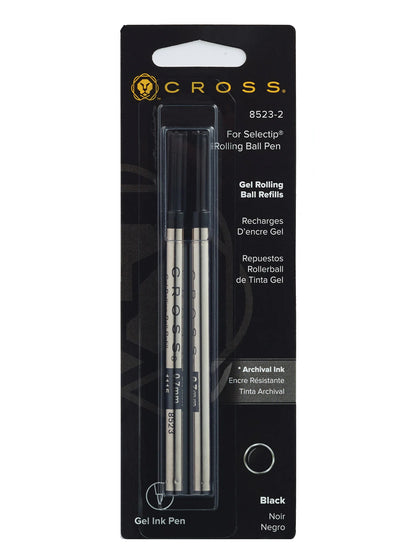 Cross Selectip® Gel Rollerball Refills Black 2 Pack