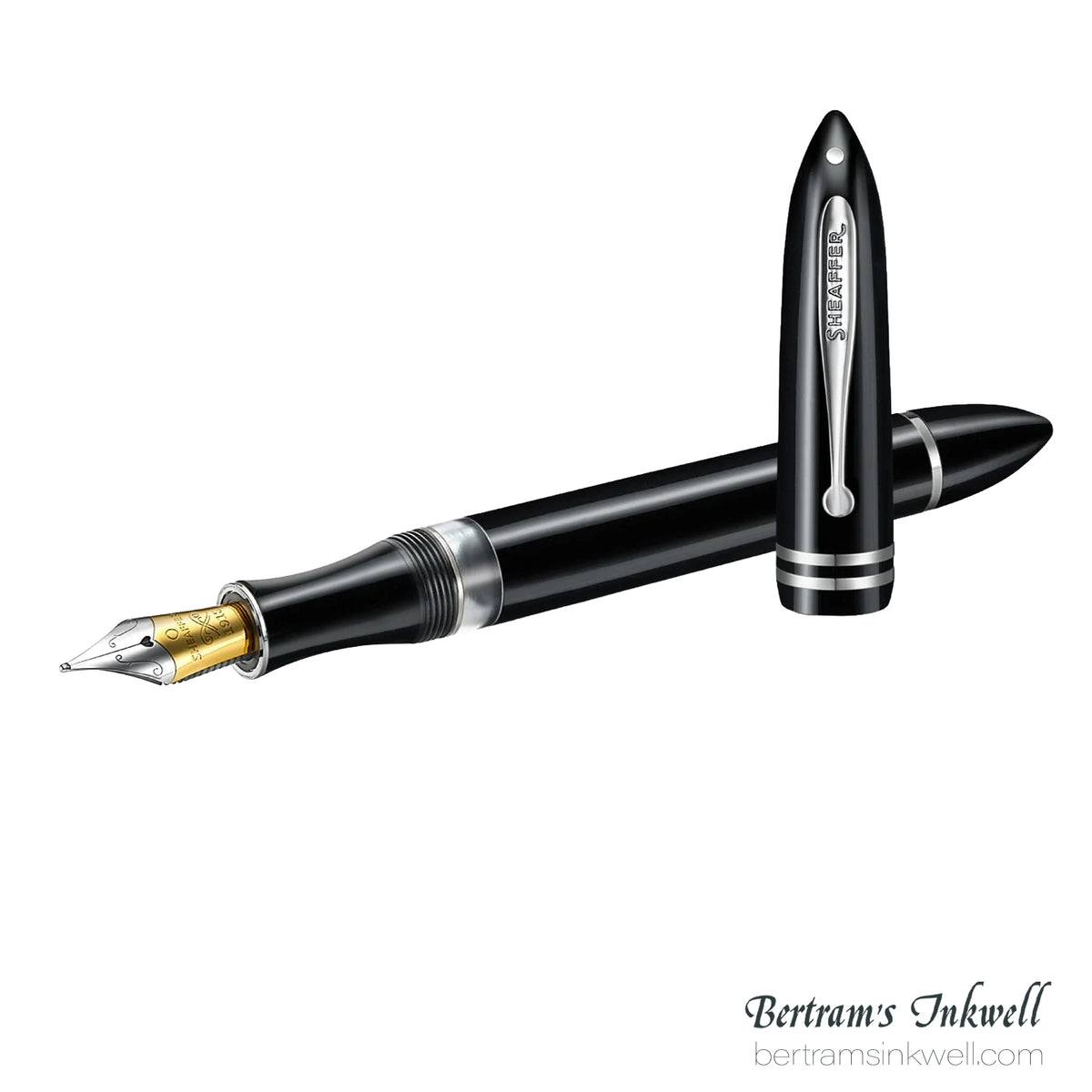 Sheaffer Balance III E892 Glossy Black & Chrome Trim Fountain Pen
