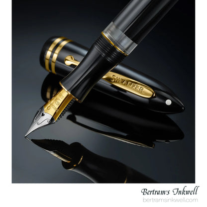 Sheaffer Balance III E893 Glossy Black & Gold Trim Fountain Pen