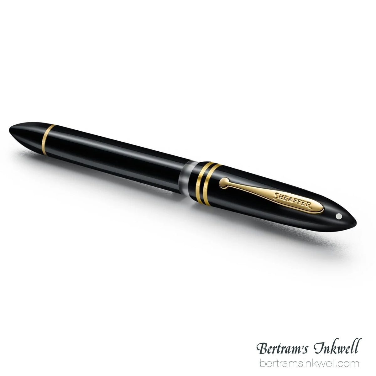Sheaffer Balance III E893 Glossy Black & Gold Trim Fountain Pen