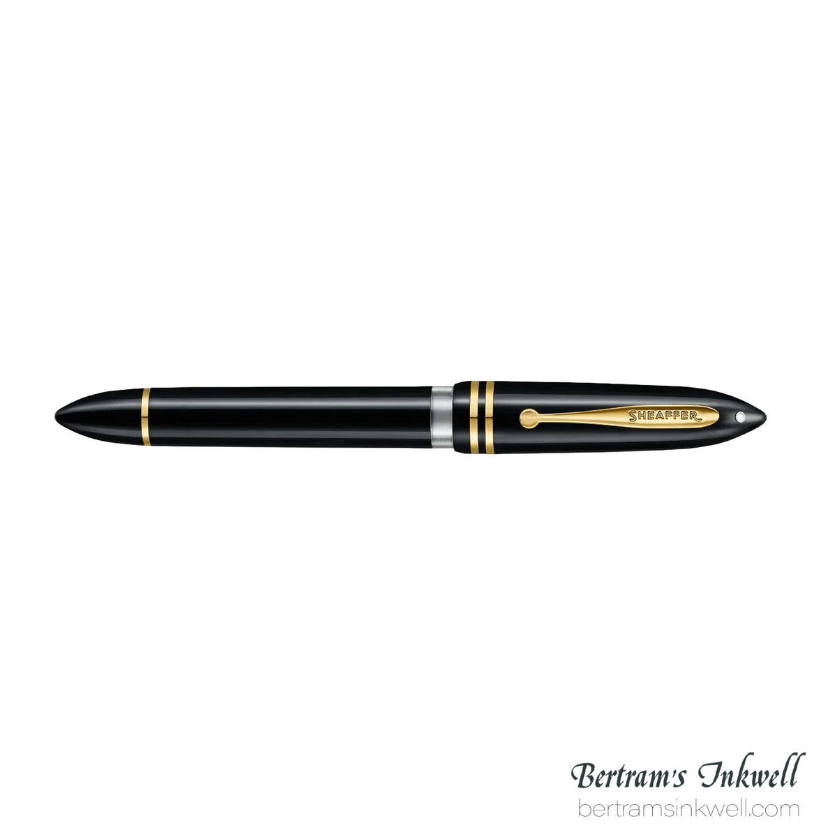 Sheaffer Balance III E893 Glossy Black & Gold Trim Fountain Pen