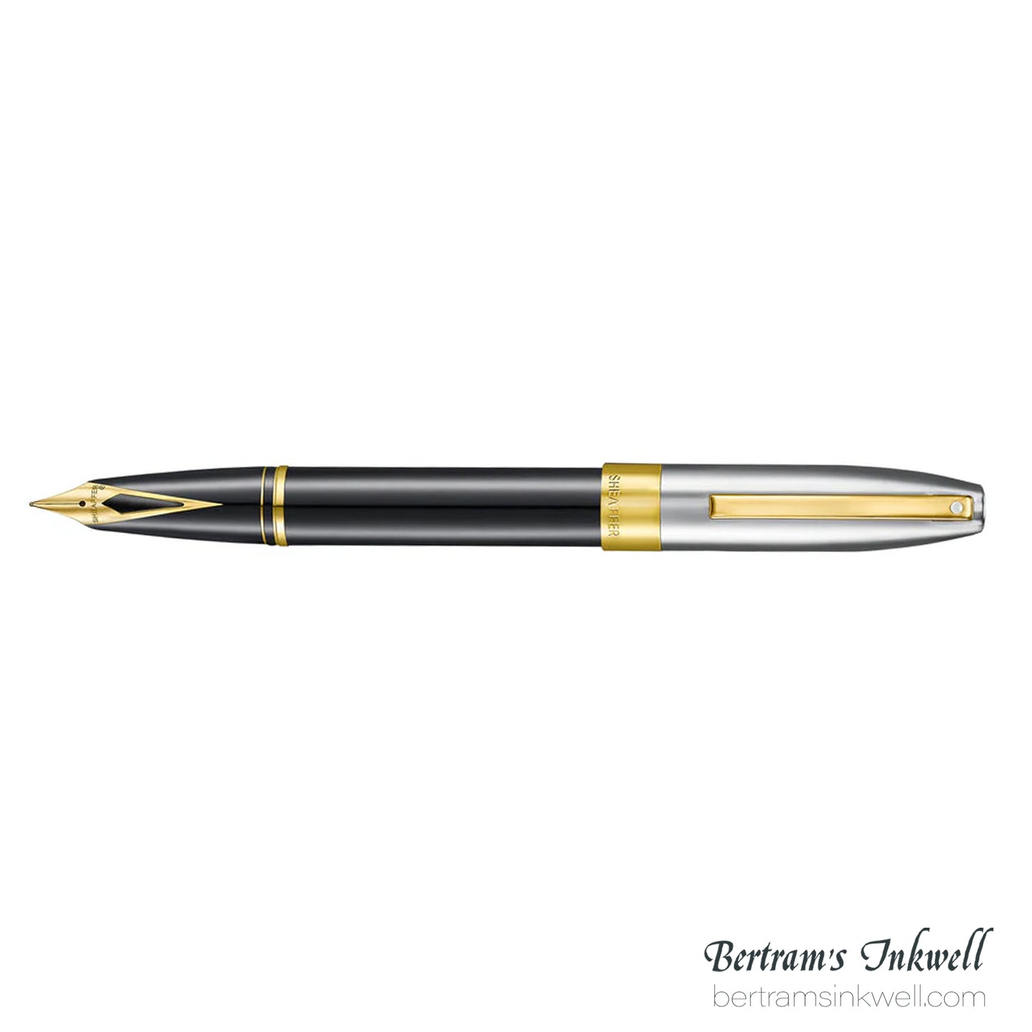 Sheaffer Legacy®  Black Lacquer with Chrome Cap 14K Gold PVD Fountain Pen
