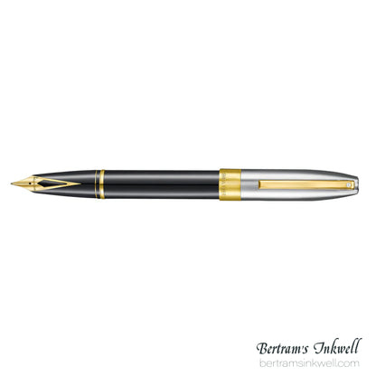 Sheaffer Legacy®  Black Lacquer with Chrome Cap 14K Gold PVD Fountain Pen