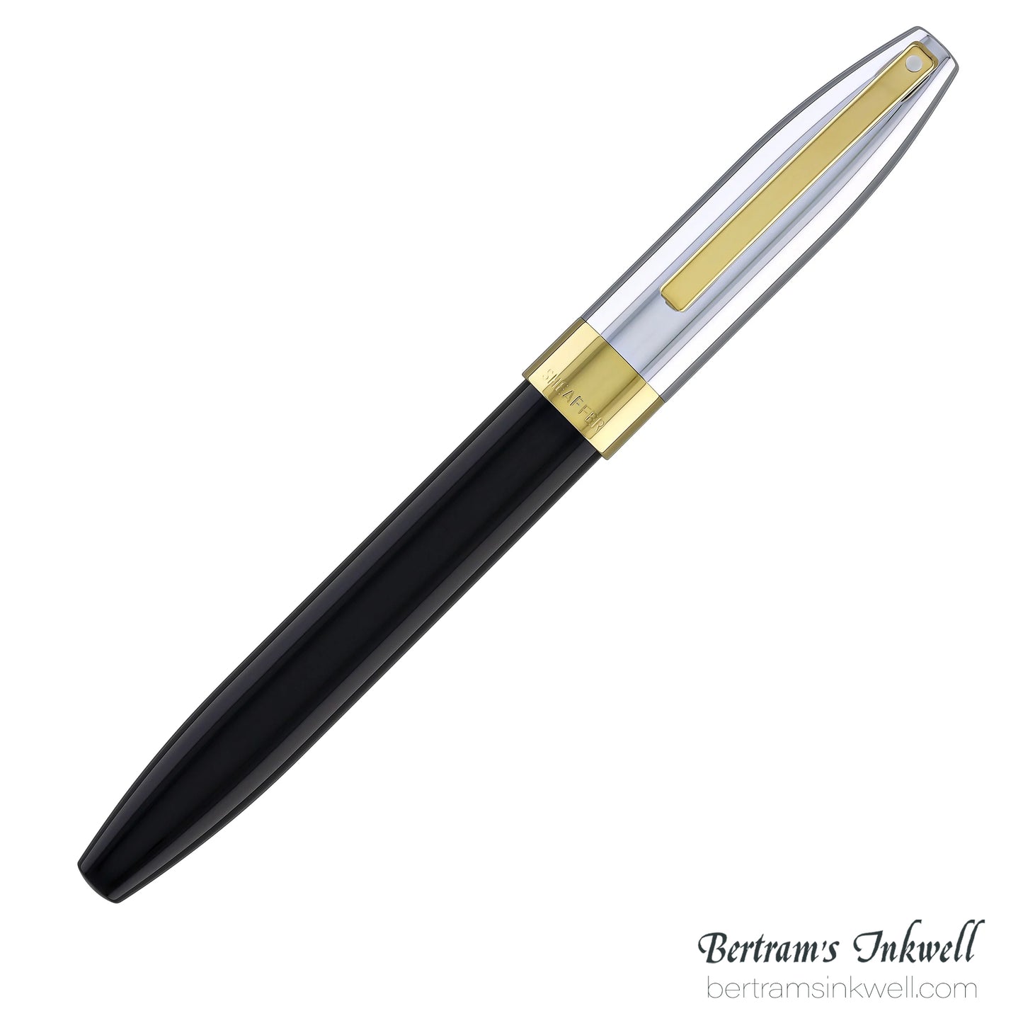 Sheaffer Legacy®  Black Lacquer with Chrome Cap 14K Gold PVD Fountain Pen