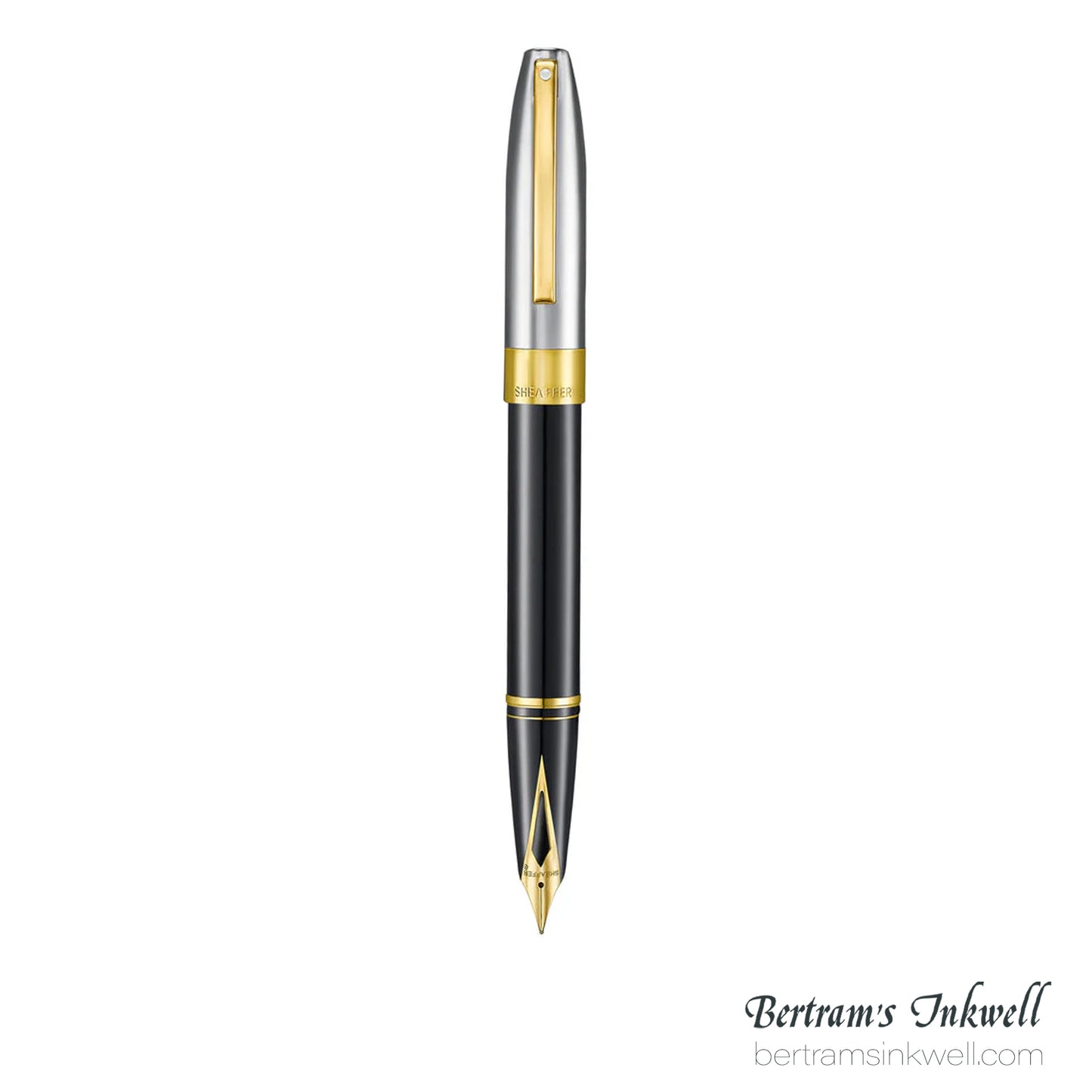 Sheaffer Legacy®  Black Lacquer with Chrome Cap 14K Gold PVD Fountain Pen