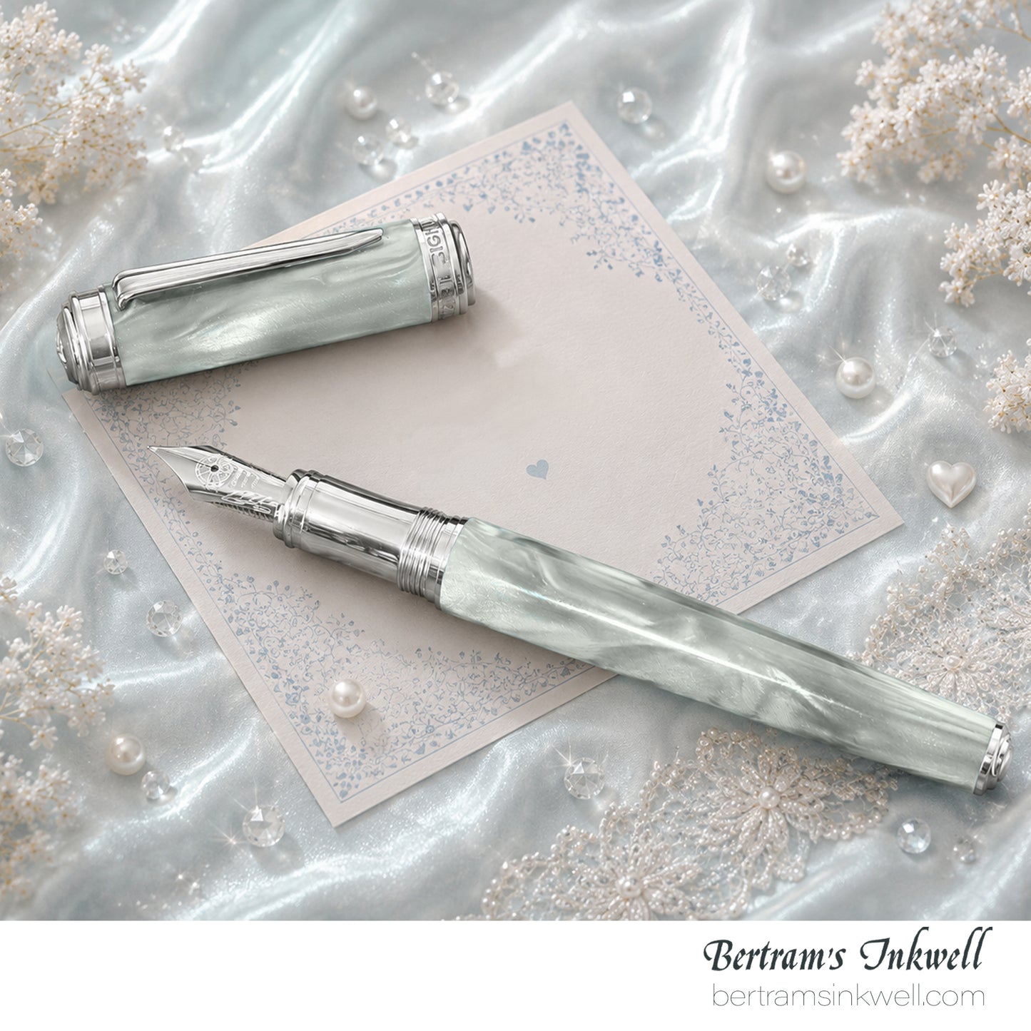 Signum Carina Grey Mist Fountain Pen With Leather Pen Case, 2011