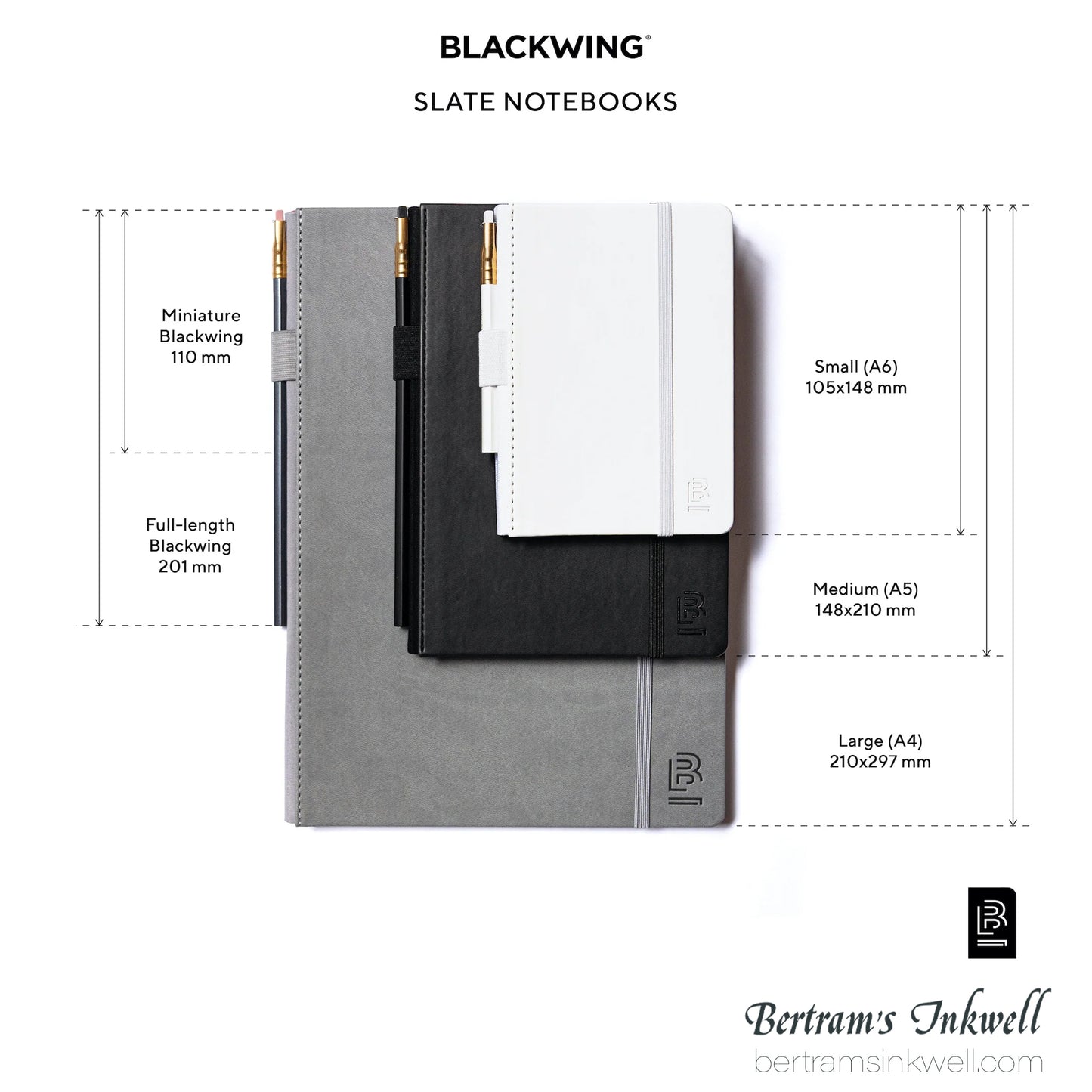 Blackwing Medium A5 Slate Notebook - Black