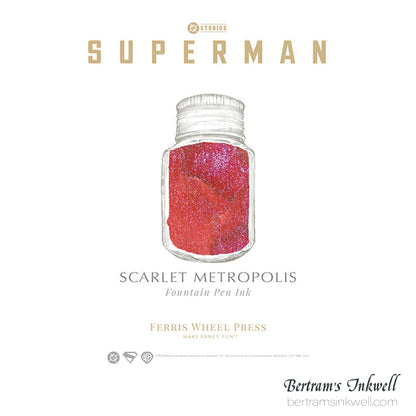 Ferris Wheel Press x Warner Bros Superman - Scarlet Metropolis - 10ml Ink Bottle