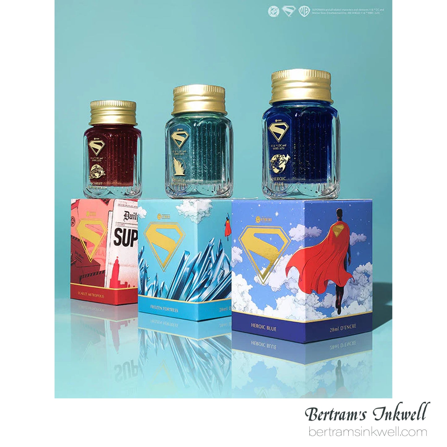Ferris Wheel Press x Warner Bros Superman - Scarlet Metropolis - 10ml Ink Bottle