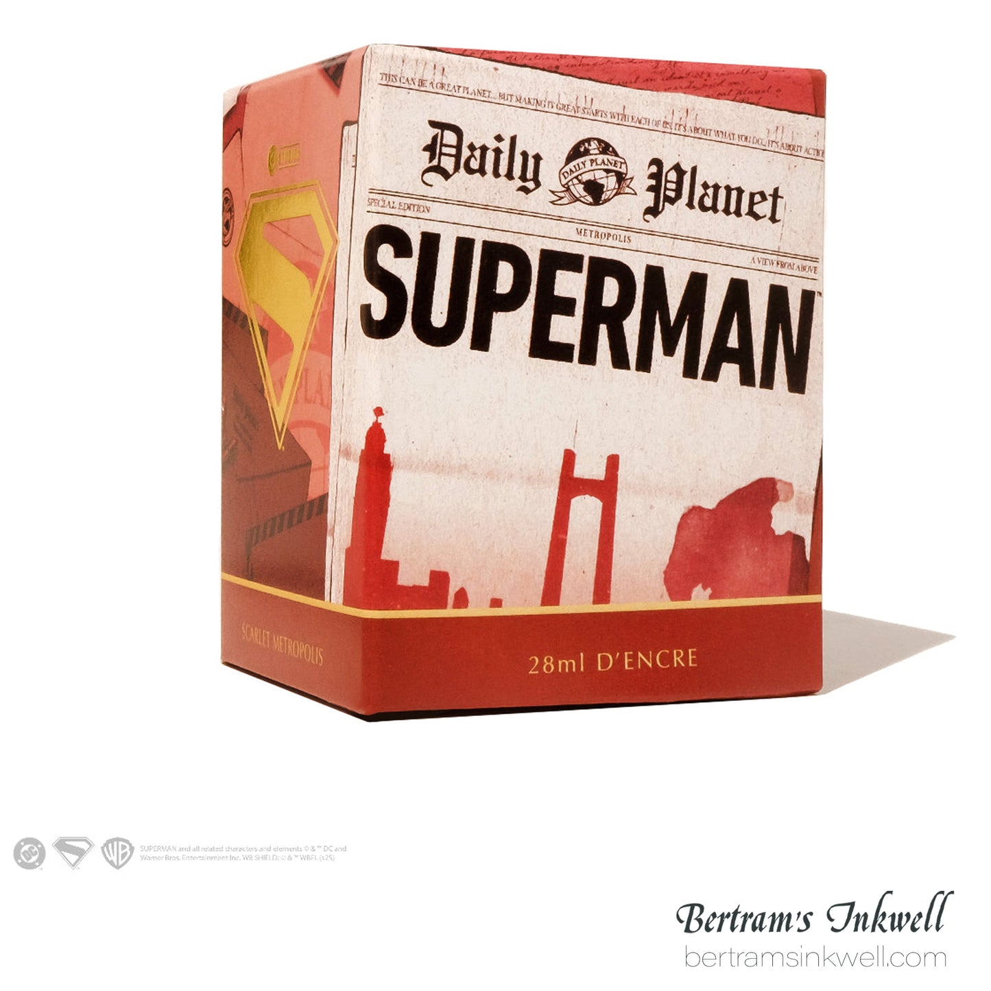 Ferris Wheel Press x Warner Bros Superman - Scarlet Metropolis - 10ml Ink Bottle