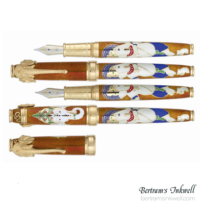 David Oscarson Lord Ganesha Saffron Fountain Pen