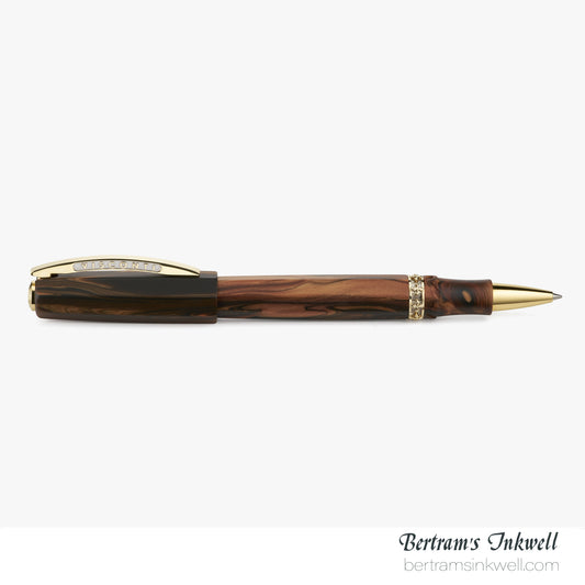 Visconti Medici Briarwood Gold Trim Oversize Rollerball