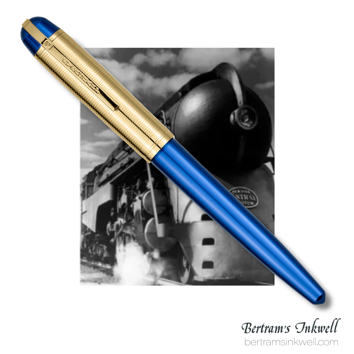 Wahl-Eversharp Skyline Blue Gold Trim Fountain Pen